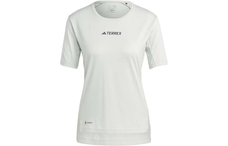 Adidas Adidas ULT T Shirts Women's Green Crew Neck Moderate Straight Fit