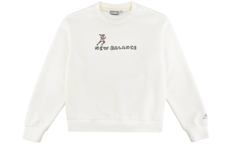 New Balance New Balance Sweatshirts Women's White Crew Neck Moderate Regular