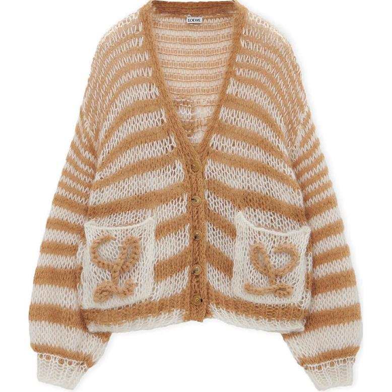 LOEWE LOEWE Anagram Cardigan 'White/Camel'