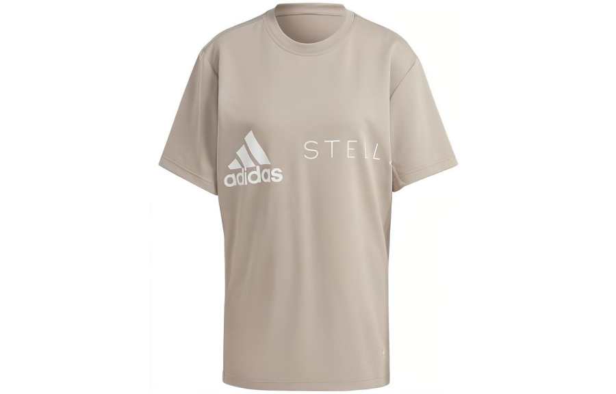 Adidas Adidas T Shirts Women's Dove Gray Crew Neck Moderate Straight Fit