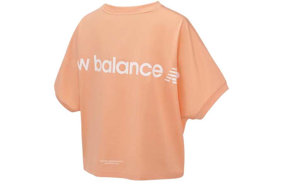 New Balance New Balance T Shirts Women's Orange Crew Neck Moderate
