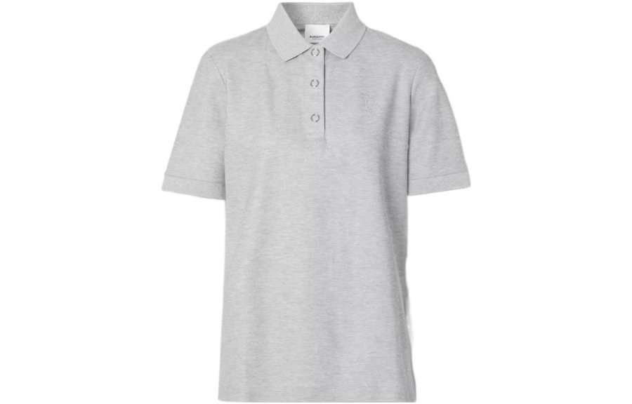 Burberry Polo Shirts Women's Gray Polo Collar Moderate Straight Fit