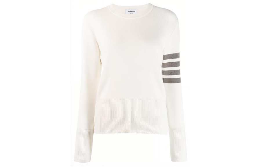 THOM BROWNE THOM BROWNE 4 Bar Crewneck Knitted Jumper