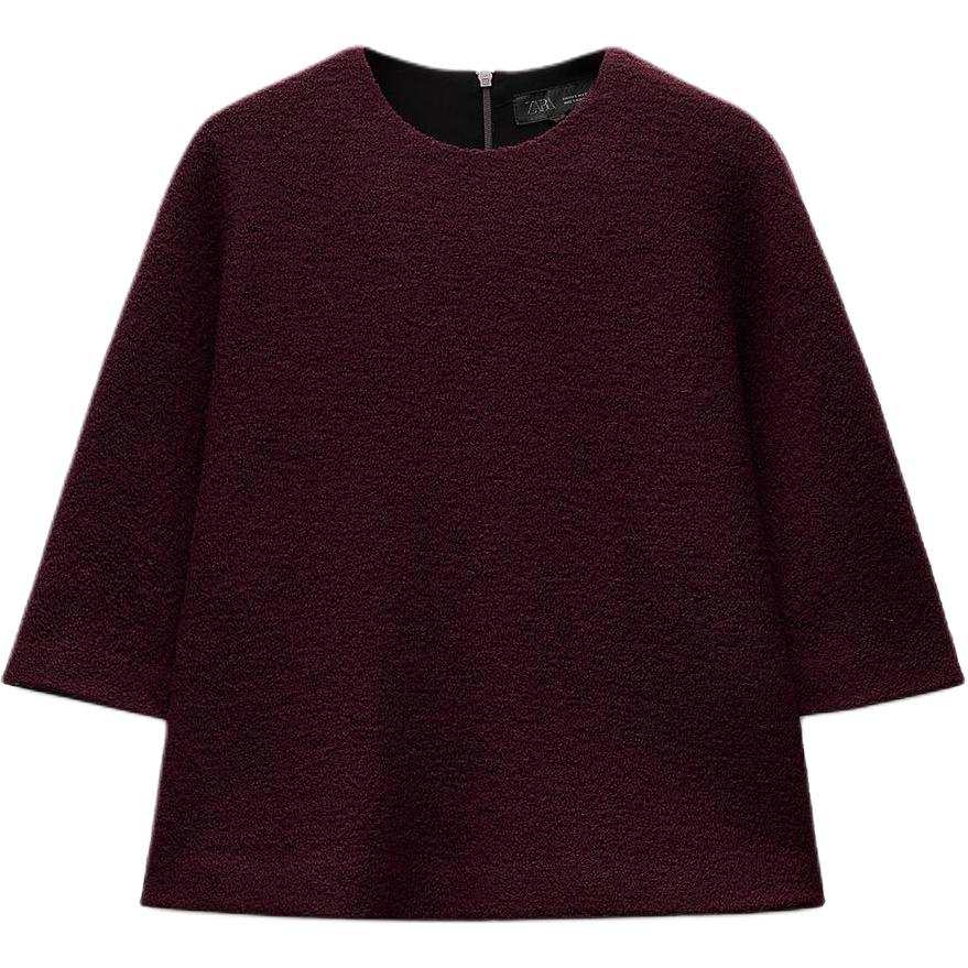 ZARA ZW Sweater Women's Burgundy