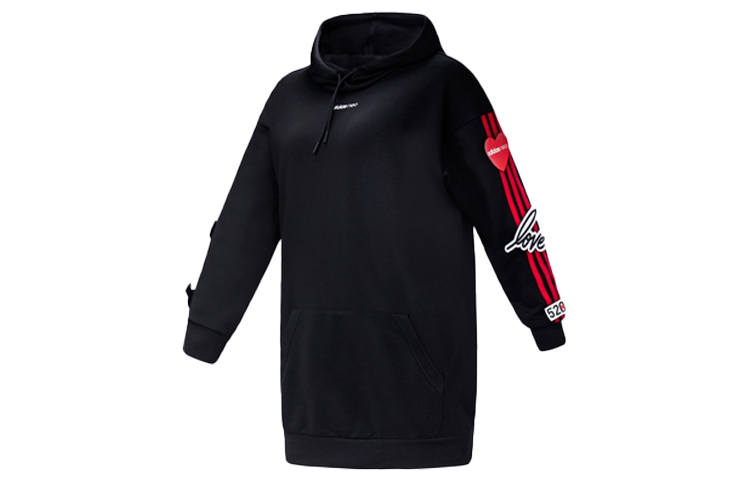 Adidas Neo Sweatshirts Women's Black Hooded Moderate Regular