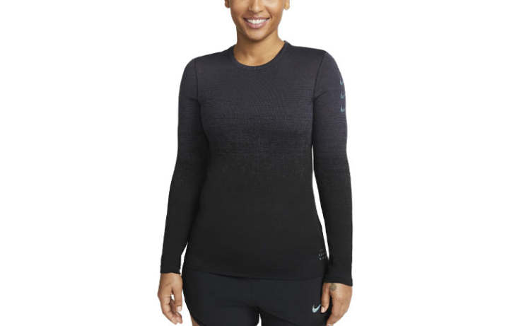 Nike Nike T Shirts Women's Dark Gray Crew Neck Moderate Straight Fit
