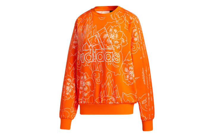 Adidas Adidas Sweatshirts Women's Orange Crew Neck Moderate Regular