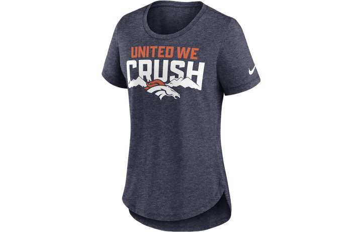 Nike Nike T Shirts Women's Gray Crew Neck Moderate Straight Fit