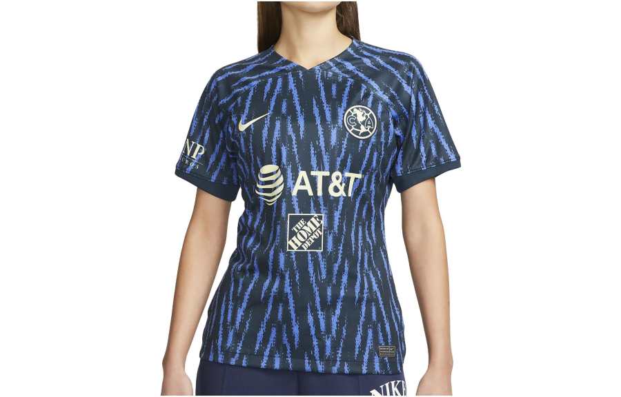 Nike Nike T Shirts Women's Blue V Neck Moderate Straight Fit