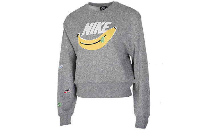 Nike Nike Sweatshirts Women's Gray Crew Neck Moderate Regular