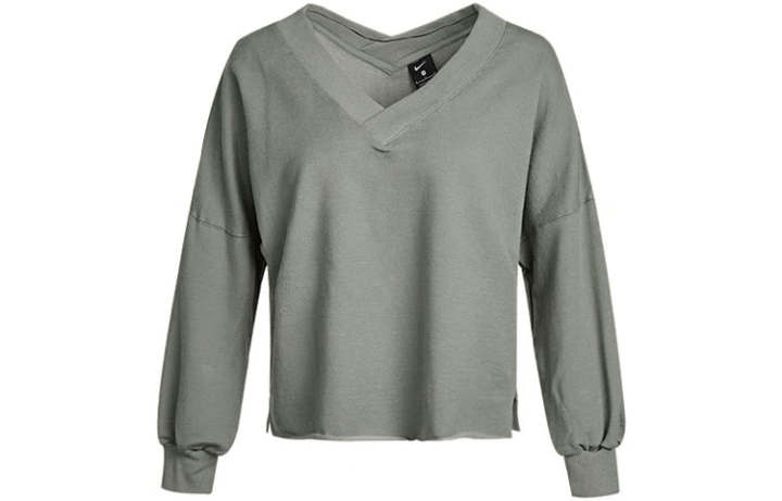 Nike Nike Sweatshirts Women's Green V Neck Moderate Regular