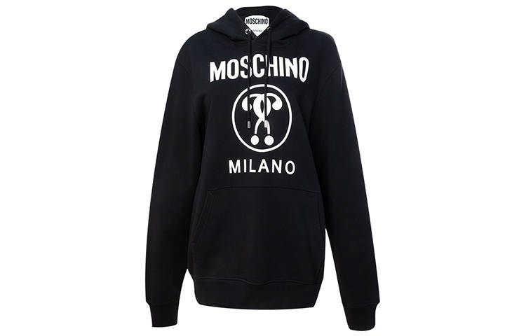 MOSCHINO Sweatshirts Women's Black Hooded Moderate Regular