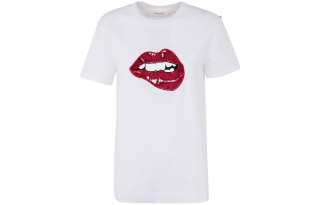 SportMax T Shirts Women's White Crew Neck Moderate Straight Fit