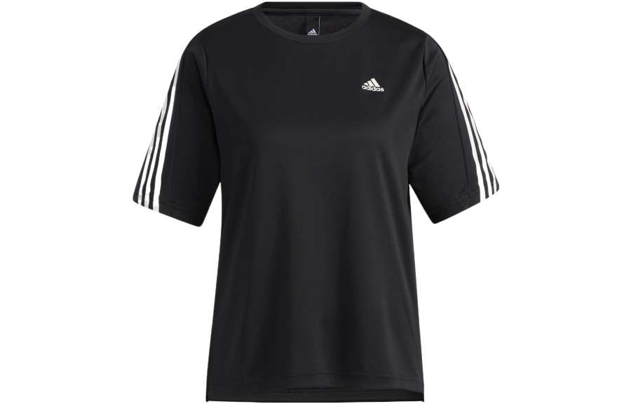 Adidas Adidas T Shirts Women's Black Crew Neck Moderate Straight Fit