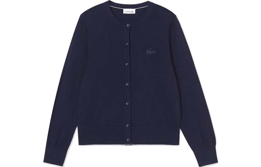 LACOSTE Sweaters Women's Crew Neck Moderate Cardigan
