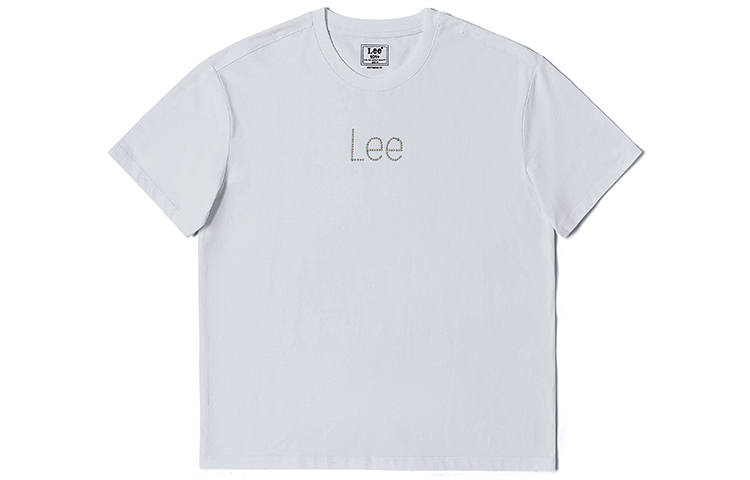 Lee T Shirts Women's White Crew Neck Moderate Straight Fit
