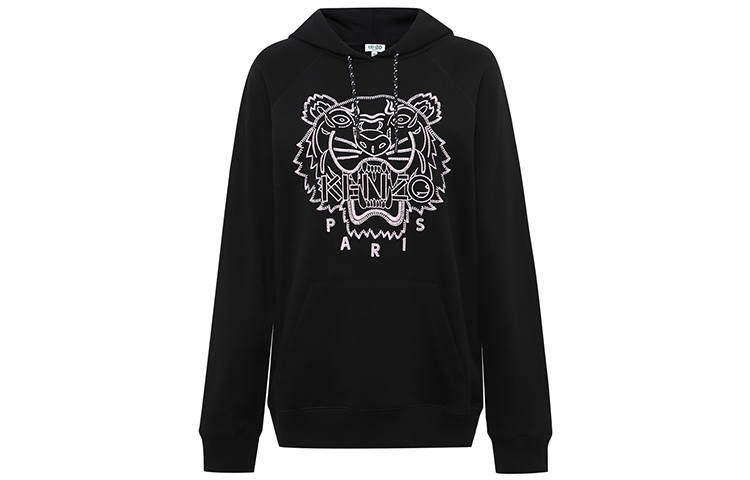 KENZO Sweatshirts Women's Black Hooded Moderate Heavyweight