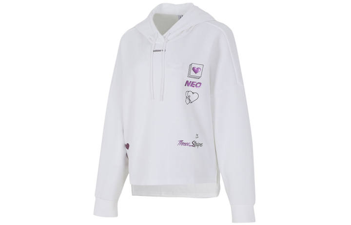 Adidas Adidas Sweatshirts Women's White Hooded Moderate Regular