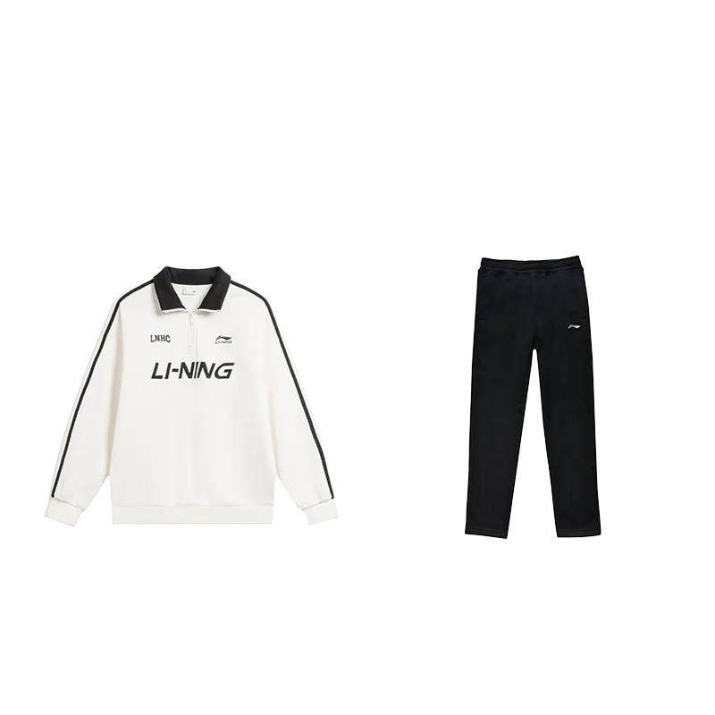Li-Ning Li Ning Sweatshirt Sets Men's Lapel Moderate
