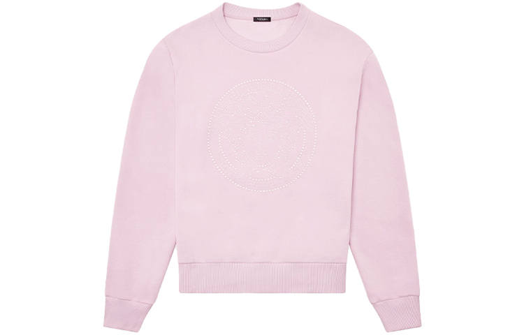 VERSACE Sweatshirts Women's Pink Crew Neck Moderate Regular