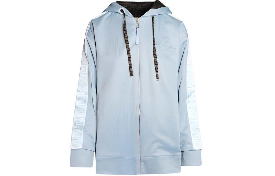 FENDI Sweatshirt Coat Women's Blue