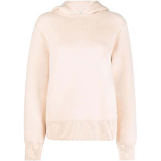 TORY BURCH Logo Embroidered Knit Hoodie