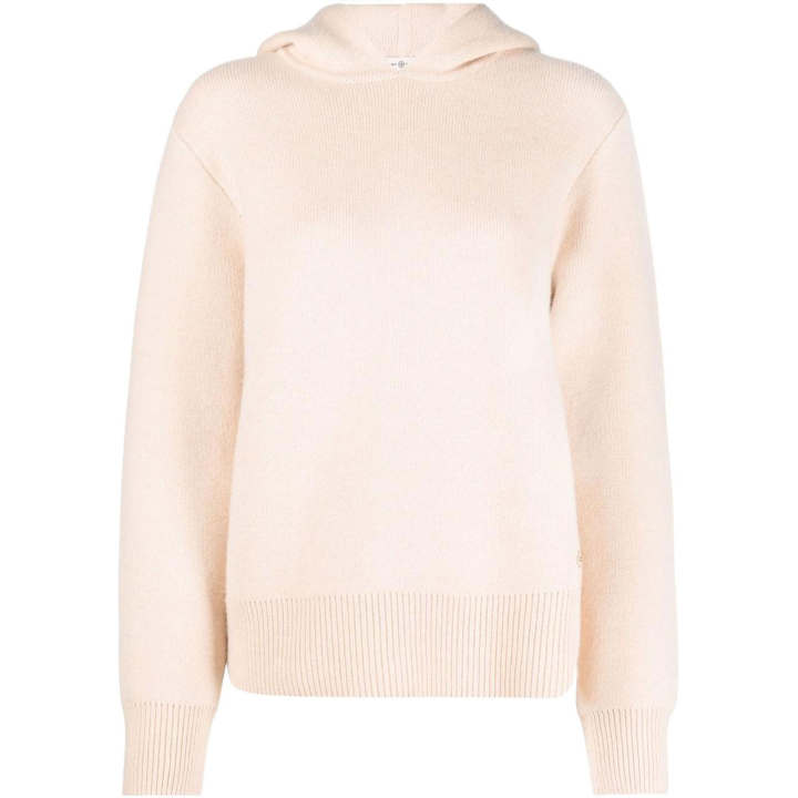 TORY BURCH TORY BURCH Logo Embroidered Knit Hoodie