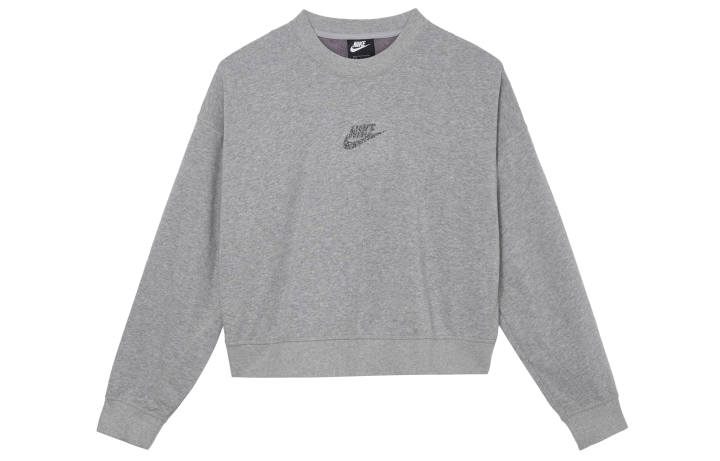 Nike Nike Sweatshirts Women's Gray Crew Neck Moderate Regular