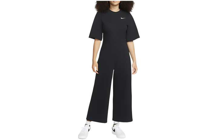 Nike Nike Women's Logo Print Short-Sleeve Jumpsuit Black