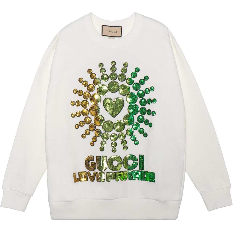 GUCCI Sweatshirts Women's White Crew Neck Moderate Other