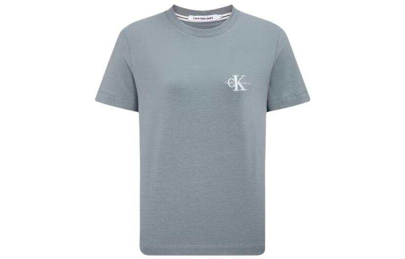 Calvin Klein T Shirts Women's Gray Crew Neck Moderate Straight Fit