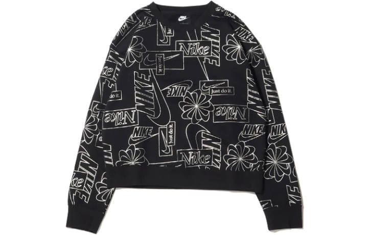 Nike Nike Sweatshirts Women's Black Crew Neck Thickened Regular