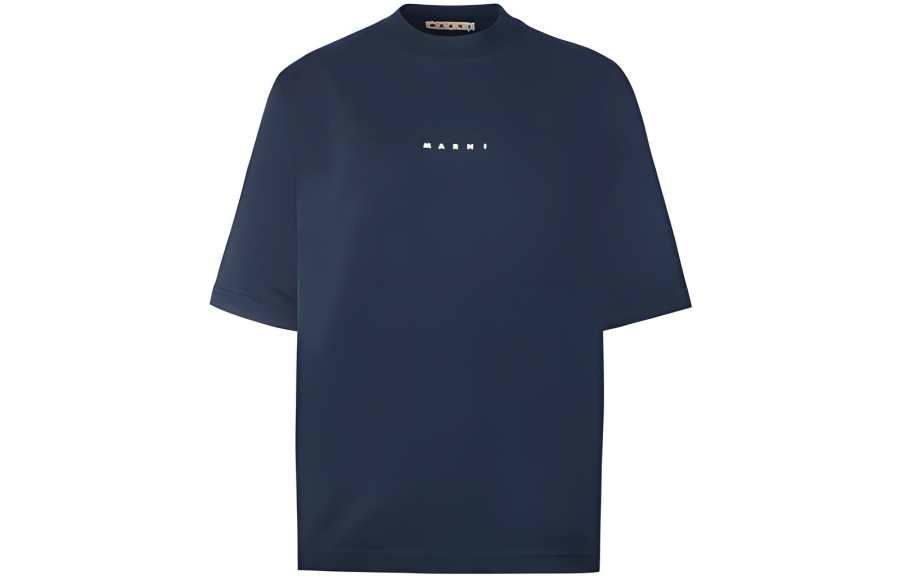 MARNI MARNI Logo T Shirt 'Navy'