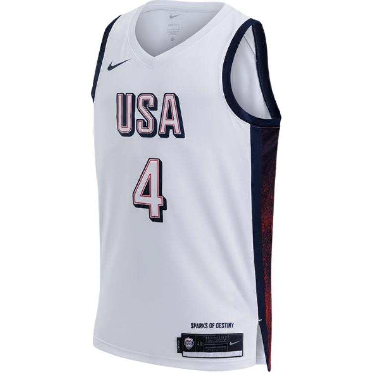Nike Nike Basketball Jersey Men's White/Sports Red/Obsidian Color