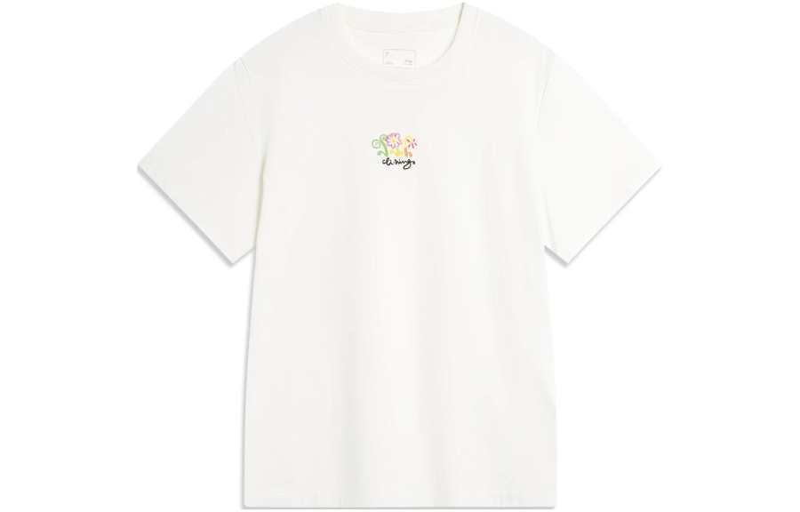 Li-Ning Li Ning Sports Trendy Collection T Shirt Women's Ivory