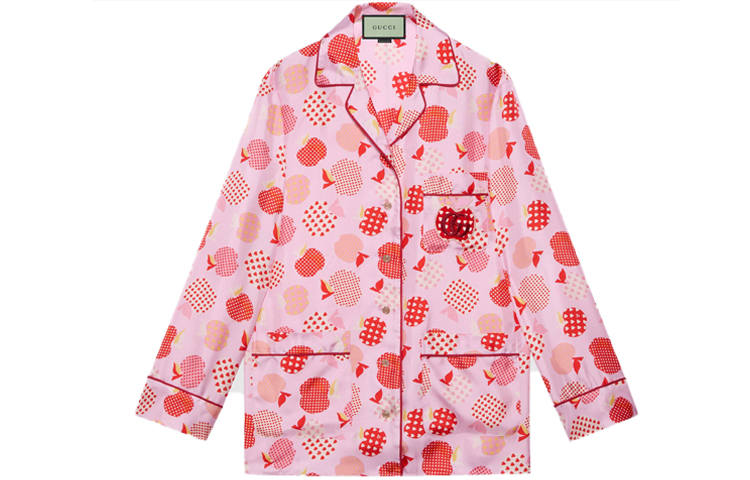 GUCCI Shirts Women's Pink Cuban Collar Moderate Other
