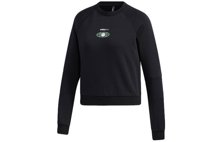 Adidas Neo Sweatshirts Women's Black Crew Neck Moderate Regular