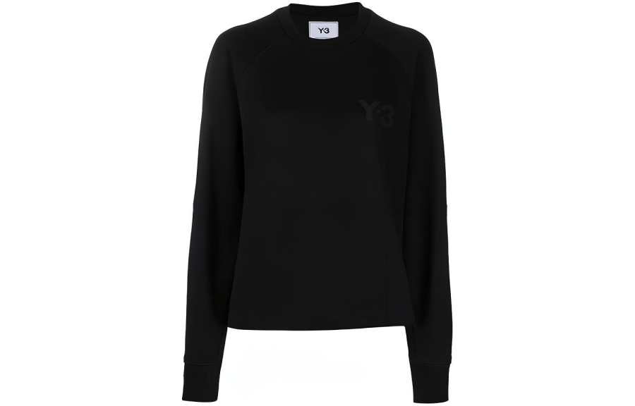 Y-3 Y 3 Sweatshirts Women's Black Crew Neck Moderate Regular