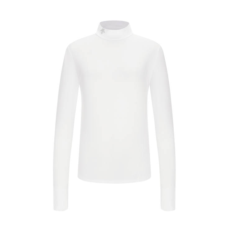 DESCENTE GOLF T Shirts Women's WT WHITE Half Turtleneck Moderate Straight Fit