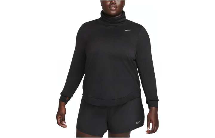 Nike Nike T Shirts Women's Black Turtleneck Moderate Straight Fit