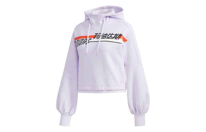 Adidas Adidas Sweatshirts Women's Light Purple Hooded Moderate Regular