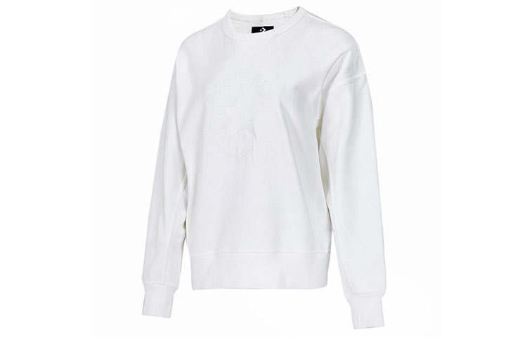 Converse Converse Sweatshirts Women's White Crew Neck Moderate Regular