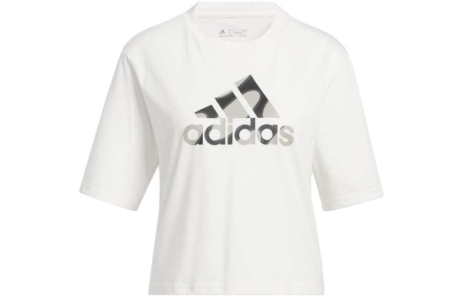 Adidas Adidas T Shirts Women's White Crew Neck Moderate Straight Fit