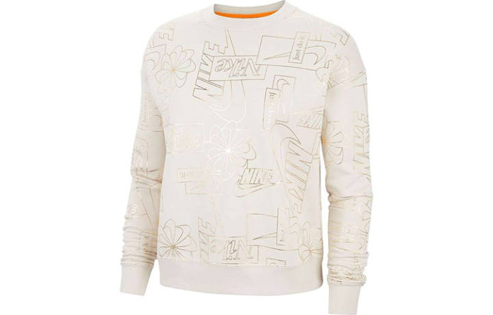 Nike Nike Sweatshirts Women's Ecru Crew Neck Moderate Regular