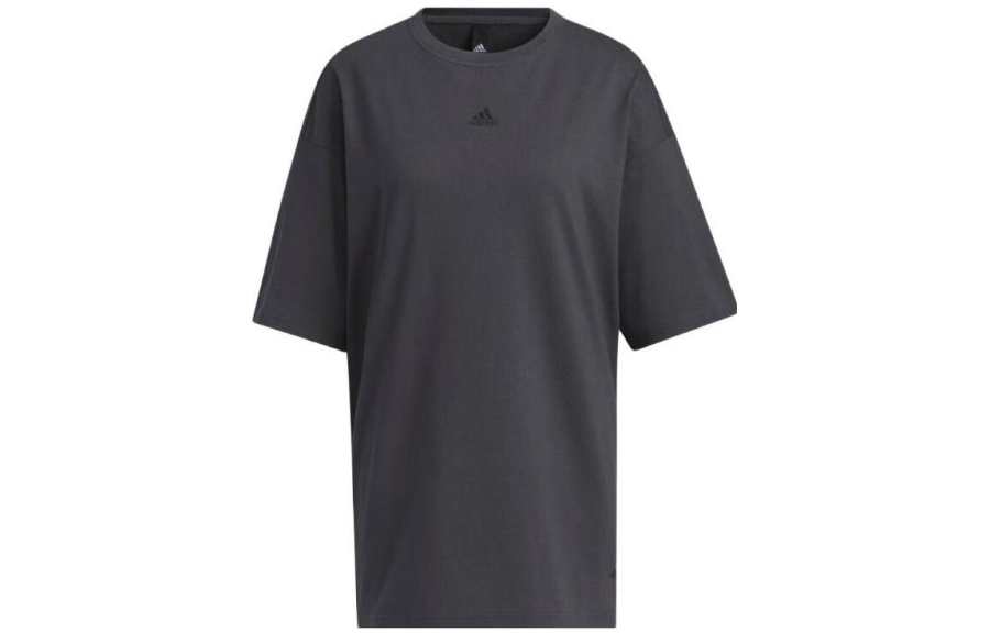 Adidas Adidas Drop Shoulder Sleeve T Shirt Women's Dark Gray