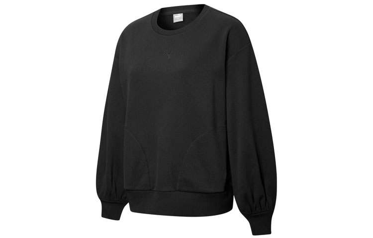 PUMA HER Sweatshirts Women's Black Crew Neck Moderate Regular