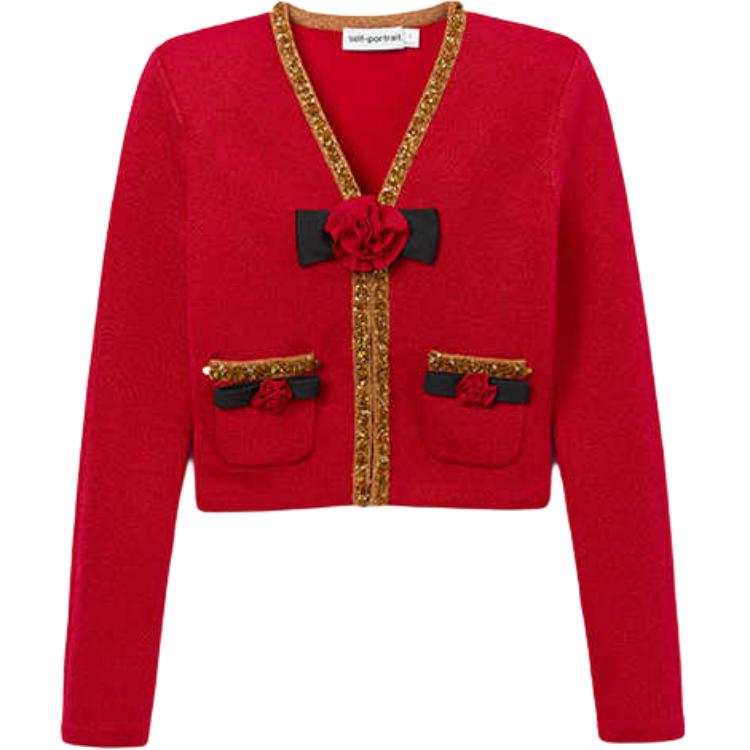 Self-portrait Self portrait Knitted Corsage Jacket