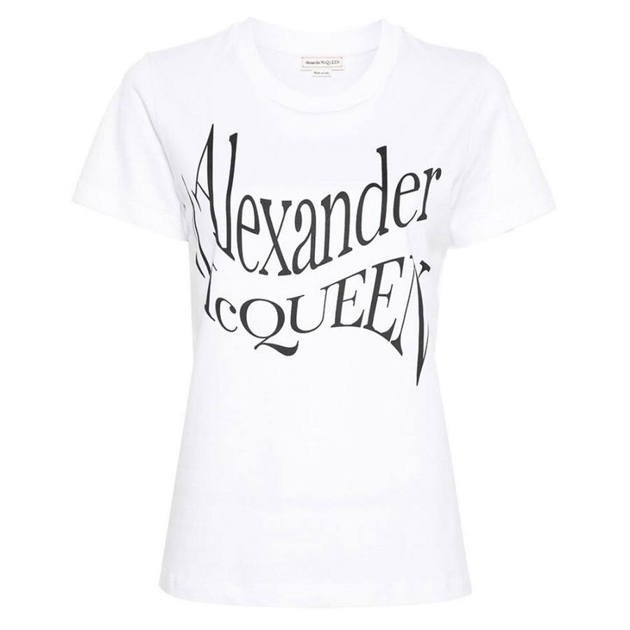 Alexander McQueen Logo Printed Crewneck T Shirt