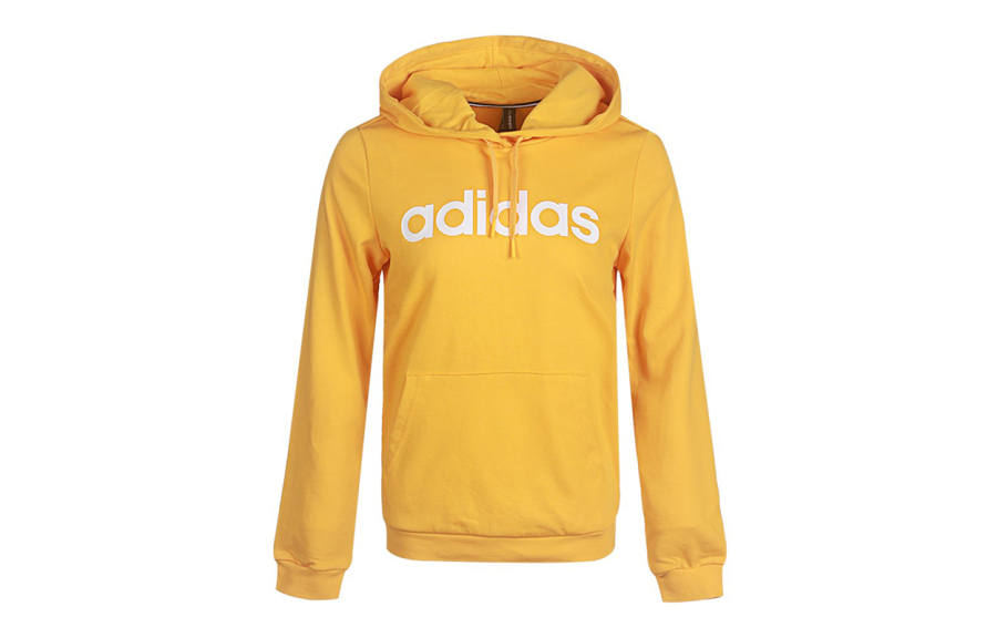 Adidas Neo Sweatshirts Women's Yellow Hooded Moderate Regular