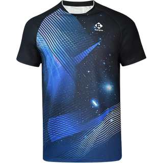 KUMPOO Badminton Jersey Unisex Black